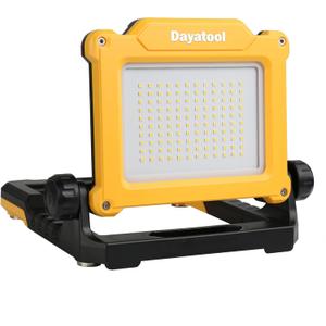 4000Lumens Cordless Magnetic LED Work Flood Light, Compatible for Dewalt Makita 20V Milwaukee 18V m18 Rechargeable Lithium Tool Battery, Portable LED Work Light for Under Hood, Yellow