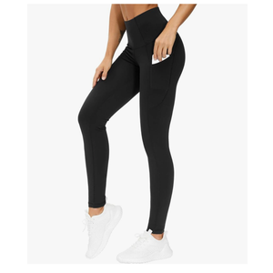 THE GYM PEOPLE Thick High Waist Yoga Pants with Pockets, Tummy Control Workout Running Yoga Leggings for Women, Medium