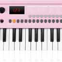 POGOLAB MK-2 37 Keys Kids Keyboard Piano, Portable Small Keyboard with 40 Songs, 200 Sounds, with MIDI Function, LED Display & Dual Speakers, Compact Mini Music Piano for Kids/Beginners (Pink)