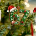 3 x 67 Christmas Ornament, 2PCS 67 Meme Funny Christmas Ornaments 2025, Funny 67 Christmas Ornament, 67 Meme Gag Gift for Kids,2025 Santa Ornaments for Christmas Tree, Stocking Stuffers for Teens