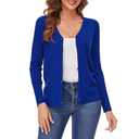 Huuloo Women's V Neck Button Down Long Sleeve Cardigan Sweater Size XXL