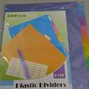 16 PCS 8 Tab Binder Dividers for 3 Ring Binder,Thicken, Write & Erase Reusable Waterproof Plastic Binders for School & Office Files, 2 Set, Extra 40 Labels (Blue)