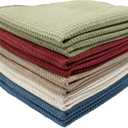 Legende Microfiber Waffle Weave Towels 16x16, Super Absorbent, Lint-Free Cleaning & Drying Cloths for Kitchen, Glass, Counters, Furniture, Reusable