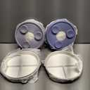 Elk and Friends Kids 6.7” Porcelain Divided Plates with Silicone Suction Sleeves + Silicone Lids | Suitable for Babies/Kids/Toddlers | Microwave & Dishwasher Safe | Non Slip | Snack Dishes | 4 Pack______ MISSING 2 LIDS