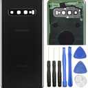 ubrokeifixit Galaxy S10 G973 Rear Back Glass Door Cover Replacement for Samsung Galaxy S10 6.1" G973 G973U G973W G973F,w/Camera Lens (Black)