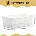 4 Pack Metal Mesh Storage Baskets, Metal Wire Organizer Bins, Stackable Pantry Containers for Kitchen, Cabinet, Fridge, Closet, Bathroom, Makeup and Home Organization(White,Small)