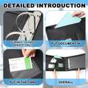 Henoyso 3 Rings Fireproof Business Check Binder with Zipper 1 Inch DRings 3 on a Page Fit 3 & 9 Holes Check 600 Sheets Capacity Organizer Binder for Office Storage End Stub Deskbook(Black)