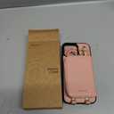 ORNARTO Magnetic Detachable Wallet Case for iPhone 16 Pro Max, [Compatible with MagSafe], Crossbody Wallet Case with Card Holder Wrist Strap, RFID Blocking PU Leather Wallet Phone Cover 6.9", Pink