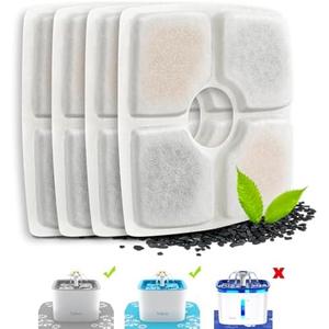 Veken 8 Pack Replacement Filters for 84oz/2.5L Automatic Pet Fountain Cat Water Fountain Dog Water Dispenser
