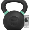 Yes4All Powder Coated Cast Iron Kettlebell Strength Training Kettlebells Weight Set for Full Body Workout, Home Gym 44LB
