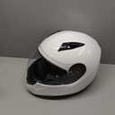 VCAN VX Lightweight Full Face Motorcycle Street Bike Helmet with Extra Tinted Visor, Coolmax Technology & OTG Ready, DOT Approved (Small, White)