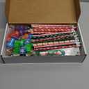 Pasimy 170 Pcs Christmas Stationery Set 24 Pack Xmas Goody Bag Filler with Eraser Slap Bracelet Pencil Stationery Stocking Christmas Party Favors Assortment for Gift Prizes Reward Supplies