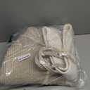 Laundry Basket Hamper Tall Rope Storage Woven for Blanket toys Dirty Clothes in Living Room Bathroom Bedroom (Brown&White, 60L/15.8Gal)