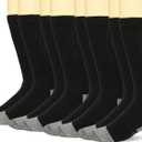 Wrangler Men's Riggs Workwear Over The Calf Work Boot Socks 4 Pair Pack (Large, Black)