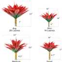 Velener Fall Fake Agave Artificial Plant: Red Fake Succulents Plant for Room Decor and Autumn, Unpotted Faux Agave Plant for Outdoor/Indoor Fall Decor, Red, 28 inches, Set of 1