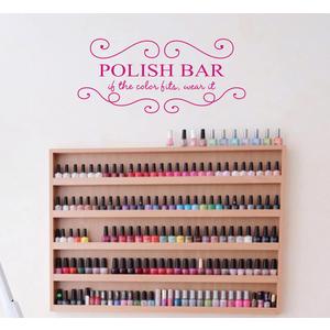 Nails Salon Wall Decal Girls Beauty Nail Bar Wall Stickers for Polish Bar Hands Manicure Adhesive Home Decor Art Mural SYY886 (Blush Pink)