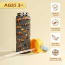 Kids Insulated Water Bottle with Straw 18oz - 18/8 Stainless Steel Toddler Water Bottle for School Travel Boys Girls (Fairy)