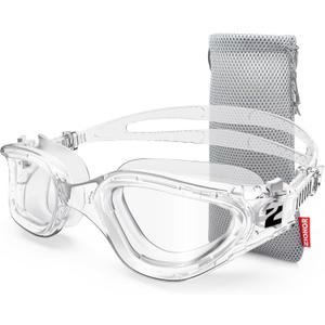 ZIONOR Swim Goggles, G1 SE Swimming Goggles Anti-Fog for Adult Men Women (One Size, A1-clear Lens Clear Frame)