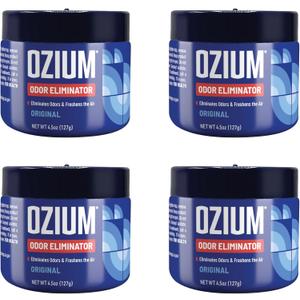 Ozium 4.5 Oz. Odor Eliminating Gel for Homes, Cars, Offices and More, Original, 4 Pack