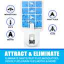 Blue Light Bug Catcher Indoor Plug in, Gnat Traps for House, Indoor Fly Trap for Fruit Fly, Moth and Mosquito, Flying Insect Catcher, 4 Device+8 Refills