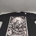 The Reader Tarot Card Funny Book Lover Skeleton Reading Book T-Shirt L