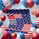2 x BISOUSOX American Flag Socks Mens Dress Socks 9-12 Funny Crazy Novelty Business Wedding Crew Groomsman President Sock