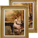 SIMON'S SHOP Diploma Frame 8.5x11, Gold Picture Frames 8.5 by 11, Letter Size Frames for Certificates Documents Awards Degree Magazine, 2 Pack Wall and Tabletop Photo Frames