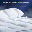 Queen Size 4 Inch Dual Layer Mattress Topper, 2 Inch Fluffy Soft Pillow Top Mattress Pad Cover and 2 Inch Gel Memory Foam for Back Pain Relief, Breathable, Cooling