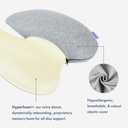 C CUSHION LAB Extra Dense Lumbar Pillow - Patented Ergonomic Multi-Region Firm Back Support for Lower Back Pain Relief - Lumbar Support Cushion with Strap for Office Chair, Car, Sofa, Plane - Grey, 16 X 16 X 4.5 inches Large Cushion