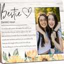 Bestie Picture Frame 4"x6" Gifts for Bestie,Best Friend,BFF, Wall Mount&Table Top,Favors for Birthday, Xmas, Easter, Back-to-school Season, Graduation, 'Just Because',Christmas Gifts