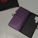 Defencase Compatible with Samsung Galaxy S22 Ultra Case Wallet with RFID Blocking Card Holder for Women Men, PU Leather Magnetic Snap Flip Zipper Strap Phone Case Fit for Galaxy S22 Ultra 5G, Purple