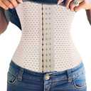 FLORATA Waist Trainer for Women Corset Shapewear Tummy Control Waist Cincher Girdle Beige XL