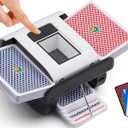 Automatic Card Shuffler, Electric Card Shuffler for 1-2 Decks One-Press AUTO & Manual Mode Rechargeable 2000mAh Low Noise for Poker, UNO, Blackjack, Skip-Bo, Phase 10, Texas Hold'em