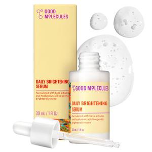 Good Molecules Daily Brightening Serum with Beta Arbutin 3% & Hyaluronic Acid  Brightening Serum for Dark Spots & Uneven Tone, Face Skincare, 1 fl oz (30 ml)