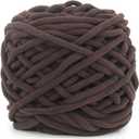 Chunky Chenille Yarn for Crocheting,Coffee Brown Fluffy Velvet Plush Yarn Thick Soft Chunky Chenille Yarn Baby Blanket Yarn for Crocheting Knitting Beginners 100g(Coffee Brown)