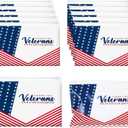 SilTriangle 100 Pcs Christmas Veterans Thank You Gift Bag Veterans Gift Bulk Red Blue EVA Cosmetic Bag American Flag Thank You for Your Service Patriotic USA Party Favors for Men Soldier