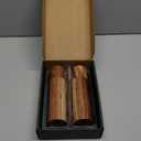 Saffron & Sage Premium Acacia Wood Salt and Pepper Grinder Set of 2-8 Tall Salt and Peppercorn Mill with Adjustable Coarse Settings, Rust Resistant, Smooth and Quality Grinding Mechanism