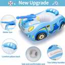 Swimbobo Toddler Pool Float with Seat Boat Inflatable Ride-on Airplane Pirates Sharks Car for Kids Outdoor Toys, Medium