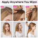 REECHO Clip in Hair Volumizer, 4PCS 12 inch Short Thick Clip in Hairpieces Adding Extra Volume Hair Extensions for Women - Chocolate Brown