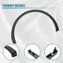 GXARTS Black Left Side Rear Driver Wheel Opening Molding 5NN854819A9B9 Compatible with Volkswagen Tiguan 2.0L 2018 2019 2020 2021 2022 2023