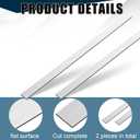 Zonon 2 Pcs 6061 Aluminum Flat Bar 48 x 2 x 1/8 Inch, Metal Stock