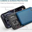 Vinich for iPhone 17 Pro Max Wallet Case with Card Holder, RFID Blocking Credit Slots Kickstand Shockproof Phone Cover Fit for iPhone 17 Pro Max 6.9" Blue