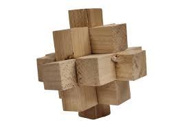 6IN Wood Geo Decor Natural