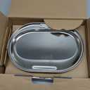 uahpet Wireless Cat Water Fountain Stainless Steel Pro, External Pump Battery Operated Pet Waterer, Dog Drinking Dispenser with Water Level Window, 67oz/2L