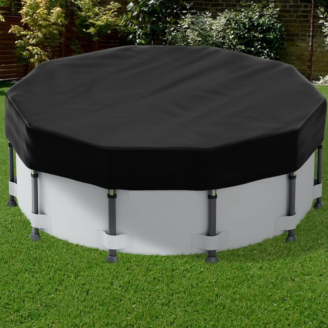 16FT Pool Cover for Above Ground Pools, Safana Round Pool Winter Cover, Tear Resistant Fabric Swimming Pool Covers, Superior Strength & Durability, Prevent Leaves, UV Resistance, Prevent from Debris