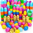 Taboom Bulk Easter Plastic Eggs 260 Count 2.3 Inch Empty Colored & Gold Fillable Egg with Strong Snap-Tight Seal For Easter Egg Hunts, Party Favors, Fillers & Basket Stuffers