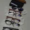 6 Pack Reading Glasses for Women Men, Spring Hinge Eyeglasses Blue Light Blocking Anti Eyestrain Computer Readers (3black2demi1gray)