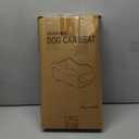 Portable Small Dog Seat for Car, Luxury Center Console Dog Car Seat Booster with Safety Tethers, Anti-Collapse Pet Travel Carseat for SUV, Truck (Black/Brown)