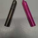 NAIVELY-Metal Reusable Straws, 2 Pack Collapsible Portable Stainless Steel Straws, with Plastic Housing Silicone Tips and Cleaning Brush, Retractable Portable Pocket Drinking Straws (Gray, Pink)