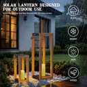 Large Outdoor Solar Lanterns Waterproof, Decorative Lantern Lights Set of 2